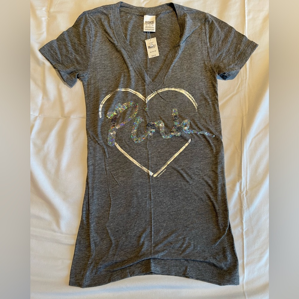 PINK Shirt 
Gray
Size XS
BNWT